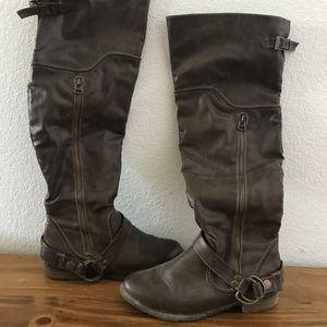 Brown  over the knee boots